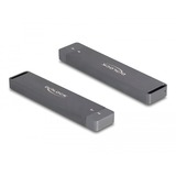 DeLOCK M.2 NVMe PCle SSD, SATA SSD, Boîtier disque dur Gris