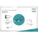 Digitus Câble de connexion USB 2.0 USB-A (connecteur) > Mini-USB (connecteur) Noir