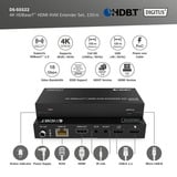 Digitus Kit d'extension KVM HDMI 4K HDBaseT, Extension HDMI Noir
