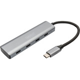 Digitus USB-C 4 ports, Hub USB Argent