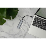 Digitus USB-C 4 ports, Hub USB Argent