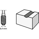 Dremel Bande abrasive Ø 6,4 mm, grain 60, avec tige abrasive, Bande de ponçage 