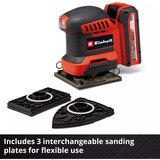 EINHELL TE-OS 18/113 3X Li-Solo, 4460730, Ponceuse vibrante Rouge/Noir