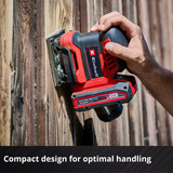 EINHELL TE-OS 18/113 3X Li-Solo, 4460730, Ponceuse vibrante Rouge/Noir