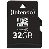 Intenso 3403480 mémoire flash 32 Go MicroSDHC Classe 4, Carte mémoire 32 Go, MicroSDHC, Classe 4, 20 Mo/s, 5 Mo/s, Résistant aux chocs, Résistant à une température, Résistant aux rayons X