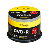 Intenso DVD-R 4.7GB, 16x 4,7 Go 50 pièce(s), Support vierge DVD 16x, DVD-R, 120 mm, Boîte à gâteaux, 50 pièce(s), 4,7 Go