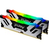 Kingston FURY FURY 64Go 6400MT/s DDR5 CL32 DIMM (Kit de 2) Renegade RGB XMP, Mémoire vive Noir, 64 Go, 2 x 32 Go, DDR5, 288-pin DIMM