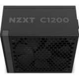 NZXT C1200 Gold ATX 3.1, 1200 Watt alimentation  Noir, 1x connecteur de carte graphique à 16 broches, 6x PCIe, gestion des câbles