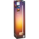 Philips Lampe à poser Gradient Signe, Lumière LED Blanc/bois, Philips Hue White and Color ambiance Lampe à poser Gradient Signe, Lampe de table intelligente, Bluetooth/Zigbee, Blanc, LED, Aluminium, Ampoule(s) non remplaçable(s)