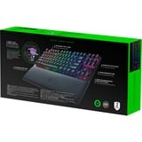 Razer RZ03-03941100-R3G1 clavier USB QWERTZ Allemand Noir, clavier gaming Noir, Layout DE, Razer Clicky Optical (Purple), Sans clé (80 - 87%), USB, Clavier mécanique, QWERTZ, LED RGB, Noir