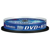 Verbatim DVD+R 4,7 Go Argent mat, Support vierge DVD 16x, 10 pièces