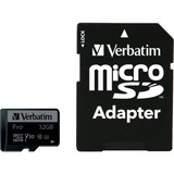 Verbatim Pro 32 Go MicroSDHC UHS Classe 10, Carte mémoire 32 Go, MicroSDHC, Classe 10, UHS, 90 Mo/s, 45 Mo/s