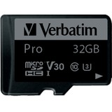 Verbatim Pro 32 Go MicroSDHC UHS Classe 10, Carte mémoire 32 Go, MicroSDHC, Classe 10, UHS, 90 Mo/s, 45 Mo/s