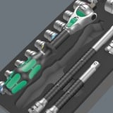 Wera 9721 Insert en mousse avec cliquet 8000 B Zyklop 3/8" Set 1, 23 pièces, Set d'outils Noir/gris