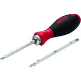 Wiha Tournevis avec jeu d'arbres interchangeables SYSTEM 6 Noir/Rouge, 9 pièces, sac à roulettes inclus