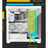 Xilence XILENT Gleam boîtier midi tower Blanc | 2x USB-A | 1x USB-C | RGB | Verre Trempé