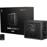 be quiet! DARK POWER 14 alimentation modulaire 850 watt Noir, 1x 12V-2x6, 4x PCIe, 850 W, 100 - 240 V, 950 W, 50/60 Hz, 10 A, 5 A