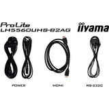 iiyama LH5560UHS-B2AG, Affichage public Noir (Mat)