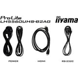 iiyama ProLite LH5560UHS-B2AG, Affichage public Noir (Mat), HDMI, LAN, WiFi, USB, audio, Android 11