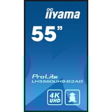 iiyama ProLite LH5560UHS-B2AG, Affichage public Noir (Mat), HDMI, LAN, WiFi, USB, audio, Android 11