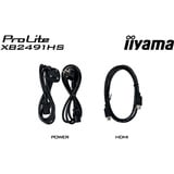 iiyama ProLite XB2491HS-B1 23.8" Moniteur Noir (Mat), 1x DisplayPort, 1x HDMI, 120 Hz, 60,5 cm (23.8"), 1920 x 1080 pixels, Full HD, LCD, Noir