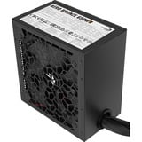 Aerocool B509A Flow-G-BK-v1, avec alimentation Aero 650 boîtier midi tower Noir | 3x USB-A | Window