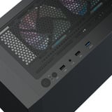 Aerocool B509A Flow-G-BK-v1, avec alimentation Aero 650 boîtier midi tower Noir | 3x USB-A | Window