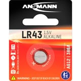 Ansmann Alkaline Battery LR 43 Batterie à usage unique Alcaline Batterie à usage unique, Alcaline, 1,5 V, 1 pièce(s), LR 43