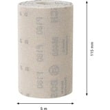 Bosch Expert Rouleau d'abrasif réticulé M480, Feuille abrasive Rouleau abrasif, Grain moyen, P180, Travail de finition, Décapant, Bois, Beige