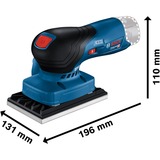 Bosch GSS 12V-13 Professional, Ponceuse vibrante Bleu/Noir, 82 dB, 71 dB, 357 mm, 442 mm, 151 mm