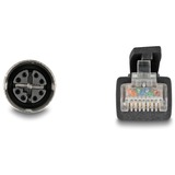 DeLOCK Câble M12 X-codé 8 broches prise > fiche RJ-45, Cat.5e S/FTP Noir