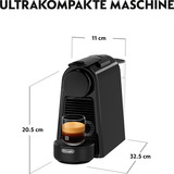 DeLonghi Essenza Mini EN85.B Semi-automatique Machine à café à capsules 0,6 L, Machine à capsule Noir, Machine à café à capsules, 0,6 L, Capsule de café, 1150 W, Noir