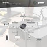 Digitus Onduleur tout-en-un, 600VA/360Watt, UPS Noir