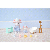 EPOCH Sylvanian Families - Ensemble de jeu bain Souris Marshmallow, Jouets de construction 