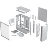 Fractal Design Define One Light TG Clear Tint boîtier midi tower Blanc | 2x USB-A | 1x USB-C | Window