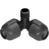 GARDENA Raccord d'angle 25 mm x 20/27 (3/4) mâle, Connexion Noir/gris, 1 pièce(s)
