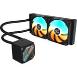 GIGABYTE GAMING 240 Refroidisseur Liquide pour CPU - 2x120mm Ventilateurs ARGB, mécanisme d’emboîtement coulissant, DAISY-CHAIN, Compatible Intel LGA 1851 et AMD AM5, Watercooling Noir, mécanisme d’emboîtement coulissant, DAISY-CHAIN, Compatible Intel LGA 1851 et AMD AM5, Refroidisseur de liquide tout-en-un, 12 cm, Noir