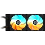 GIGABYTE GAMING 240 Refroidisseur Liquide pour CPU - 2x120mm Ventilateurs ARGB, mécanisme d’emboîtement coulissant, DAISY-CHAIN, Compatible Intel LGA 1851 et AMD AM5, Watercooling Noir, mécanisme d’emboîtement coulissant, DAISY-CHAIN, Compatible Intel LGA 1851 et AMD AM5, Refroidisseur de liquide tout-en-un, 12 cm, Noir