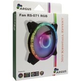Inter-Tech Argus RS-071 RGB 120x120x25 ventilateur de boîtier Noir, 120 x 120 x 25 mm, PWM