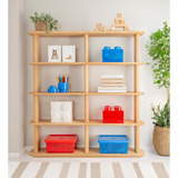 Room Copenhagen LEGO Storage Brick 4 Top Lid Glitter, Boîte de rangement Rouge/transparent
