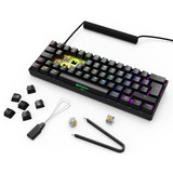 Sharkoon SKILLER SGK50 S4 Gen2, clavier gaming Noir, Layout DE, Gateron Yellow