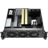 SilverStone RM31 MINI Rackmount Server-Gehäuse, boîtier de serveur en rack Noir | 2x USB-A | 1x USB-C
