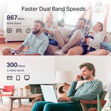 TP-Link RE335 Répéteur réseau 867 Mbit/s Blanc Répéteur réseau, 867 Mbit/s, Wifi, Ethernet/LAN, Blanc