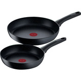 Tefal Set de poêles Black Stone, 2 pièces, Set de louche Noir