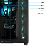 Thermaltake PC-000113-DE, PC gaming Noir/transparent
