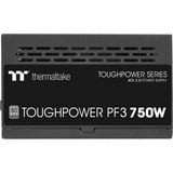 Thermaltake Toughpower PF3, alimentation modulaire 750 watt Noir, 4x PCIe, 4x PCIe, gestion des câbles