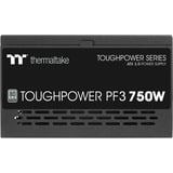 Thermaltake Toughpower PF3, alimentation modulaire 750 watt Noir, 4x PCIe, 4x PCIe, gestion des câbles
