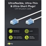 goobay Câble de raccordement slim ultraflexible Cat.6a, U/UTP Blanc