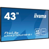 iiyama LH4370UHB-B1 affichage de messages Panneau plat de signalisation numérique 108 cm (42.5") VA 700 cd/m² 4K Ultra HD Noir Intégré dans le processeur Android 9.0 24/7, Affichage public Noir, Panneau plat de signalisation numérique, 108 cm (42.5"), VA, 3840 x 2160 pixels, 24/7