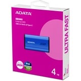 ADATA SE880 4 To USB Type-C 3.2 Gen 2 (3.1 Gen 2) Bleu SSD externe Bleu, 4 To, USB Type-C, 3.2 Gen 2 (3.1 Gen 2), 2000 Mo/s, Bleu